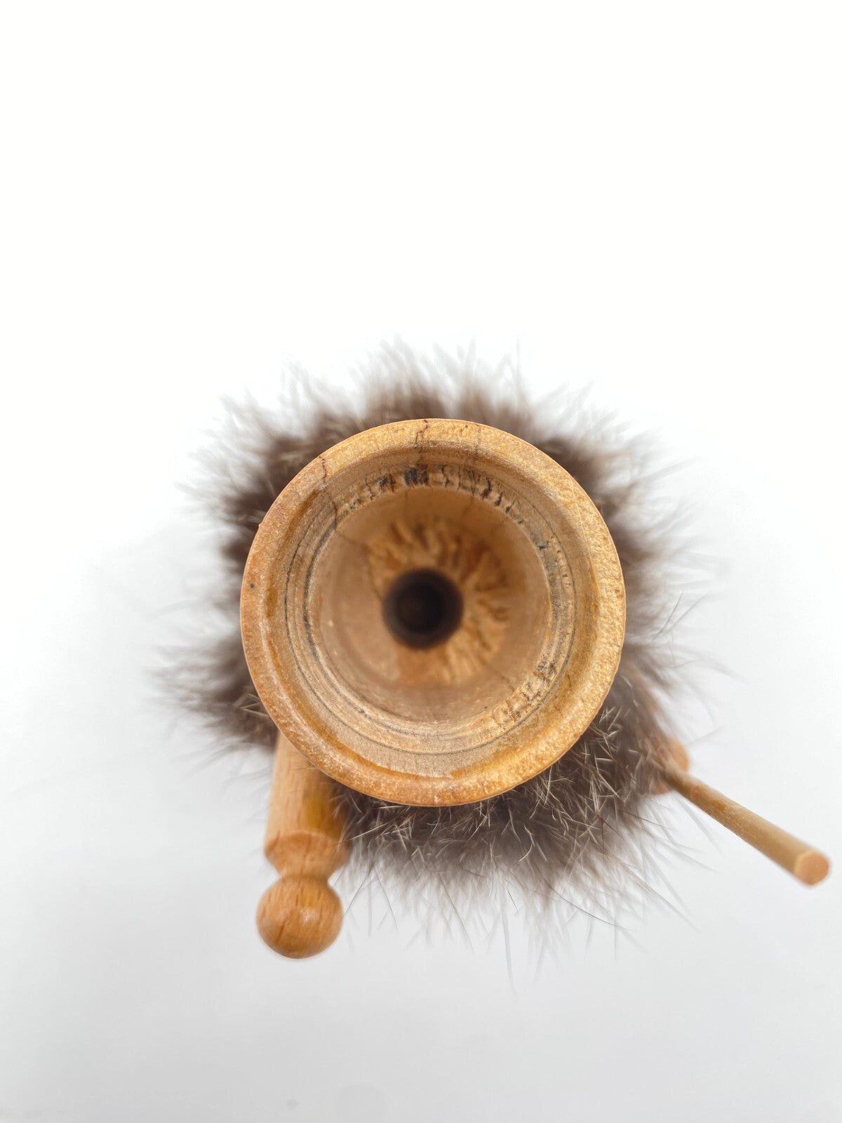 RÄUCHERMANN RÄUCHERMÄNNCHEN MIT FELL ERZGEBIRGE EDELMANN 14CM AUS SAMMLUNG