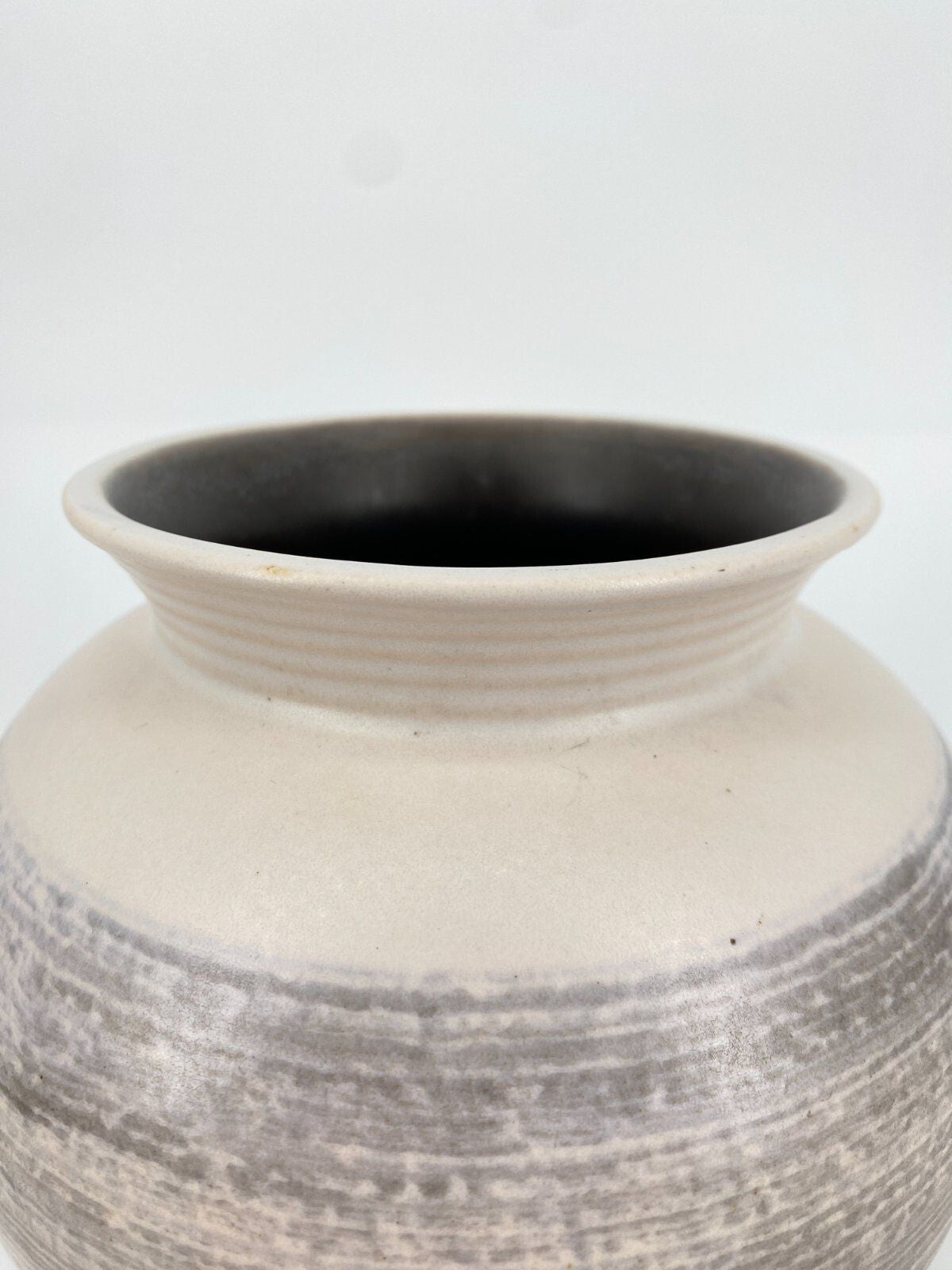 * VASE KERAMIK VEB HALDENSLEBEN 2984A GRAU STUDIOKERAMIK VINTAGE TON RETRO