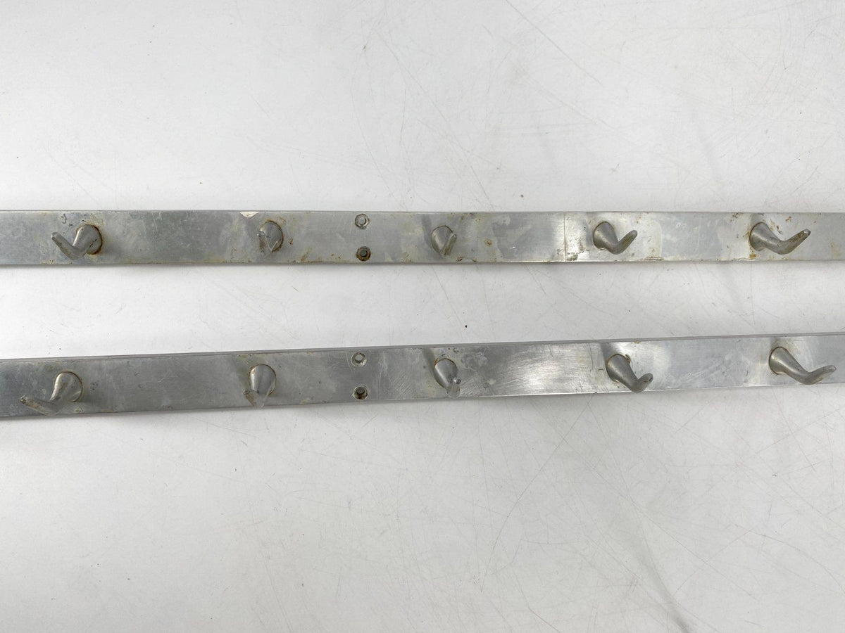 * 2x HAKENLEISTE ALUMINIUM FLEISCHER GARDEROBE WERKZEUG 24 HAKEN