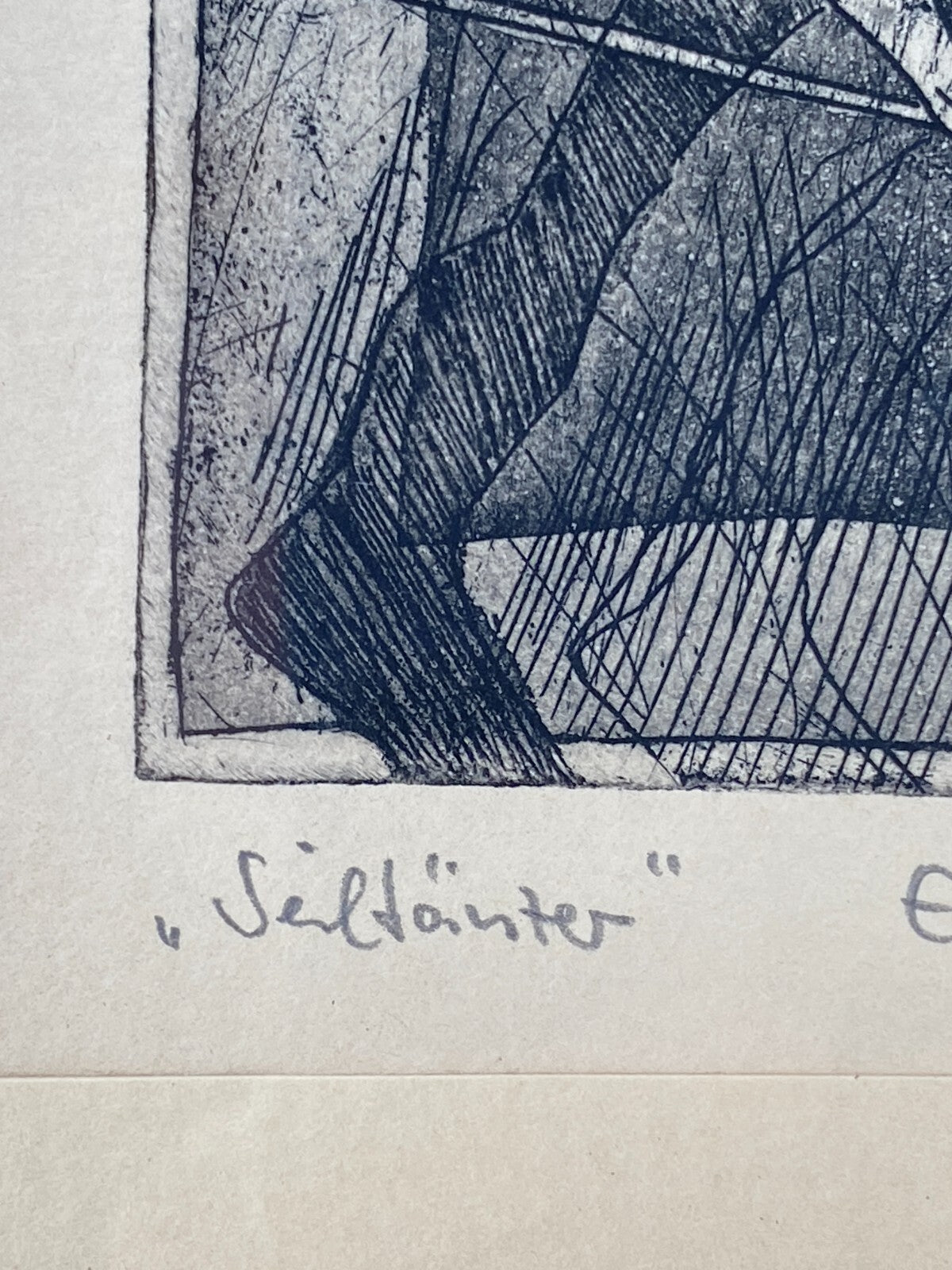* RADIERUNG RAINER HENZE SIGNIERT SEILTÄNZER EA KÜNSTLEREXEMPLAR VINTAGE