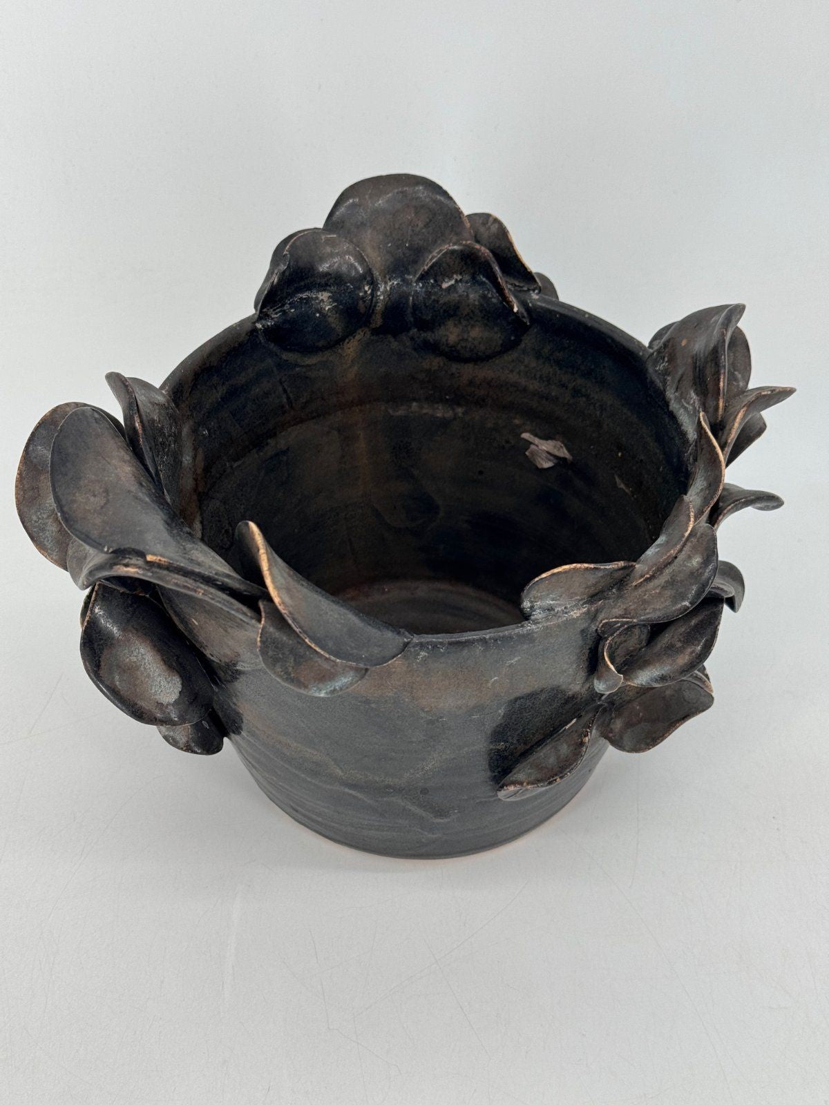MID CENTURY SKULPTURALE STUDIO KERAMIK VASE BRUTALISMUS ORGANISCH