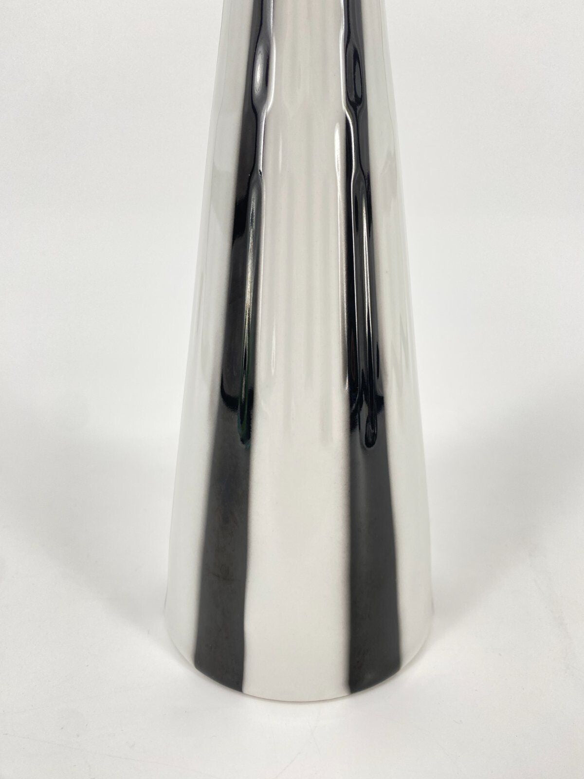* VASE ZEH SCHERZER PORZELLAN MID CENTURY SCHWARZ WEIß 50ER 60ER