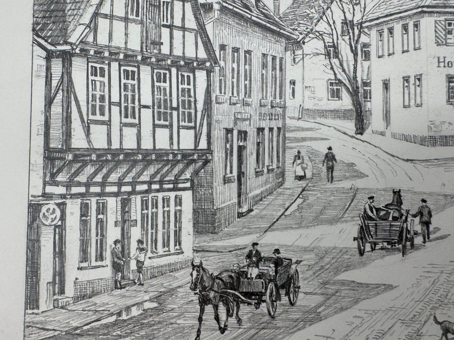* HEINZ WEHLISCH ZEICHNUNG ARNSBERG ALTER MARKT ANSICHT SIGNIERT