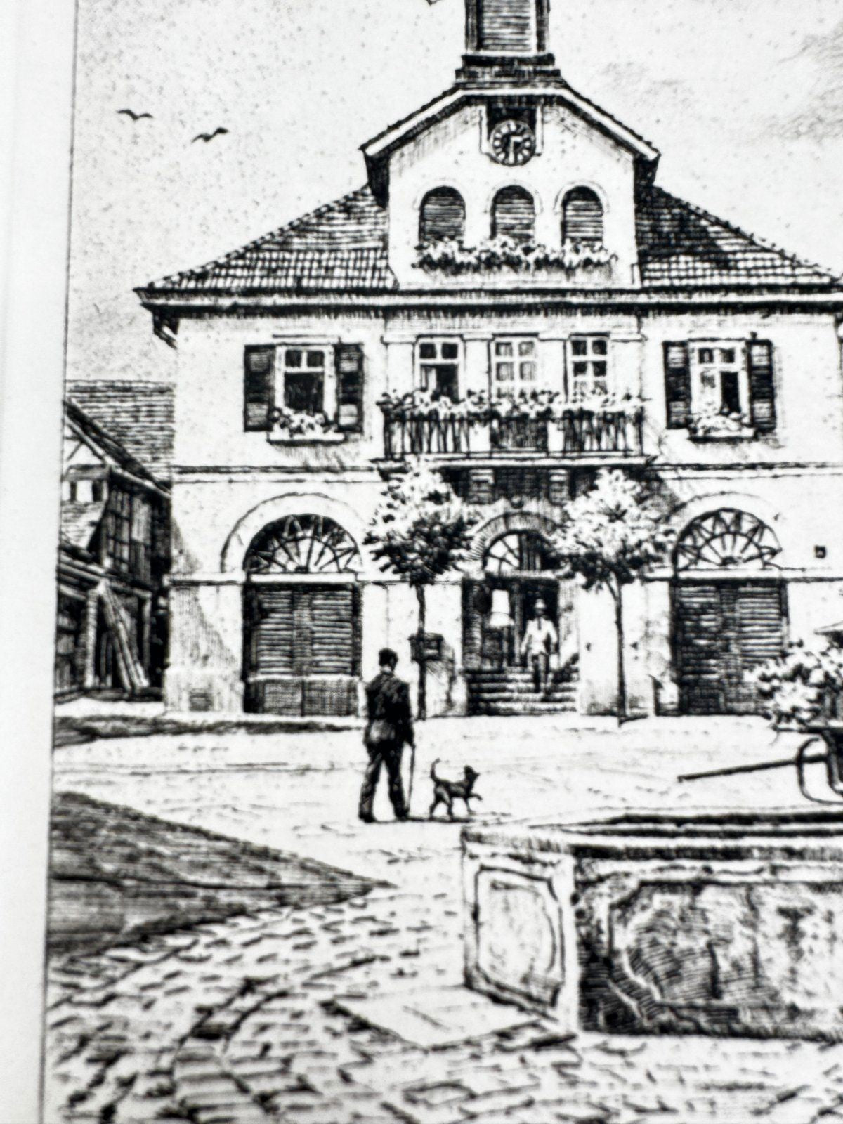 * HEINZ WEHLISCH ORIGINAL RADIERUNG RUTESHEIM DAS ALTE RATHAUS U