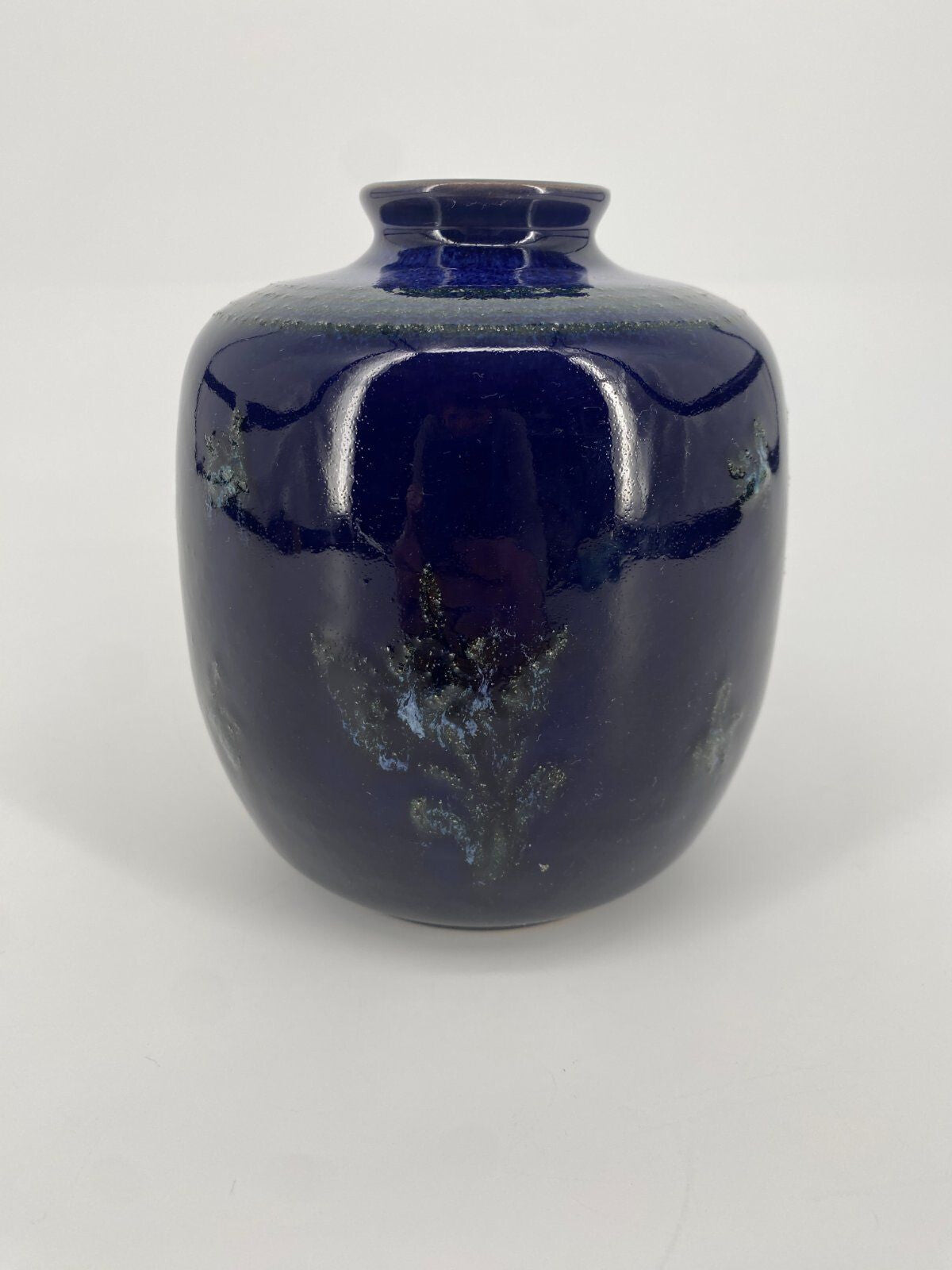 * VASE STUDIOKERAMIK STREHLA VINTAGE 1970ER MID CENTURY BLAU