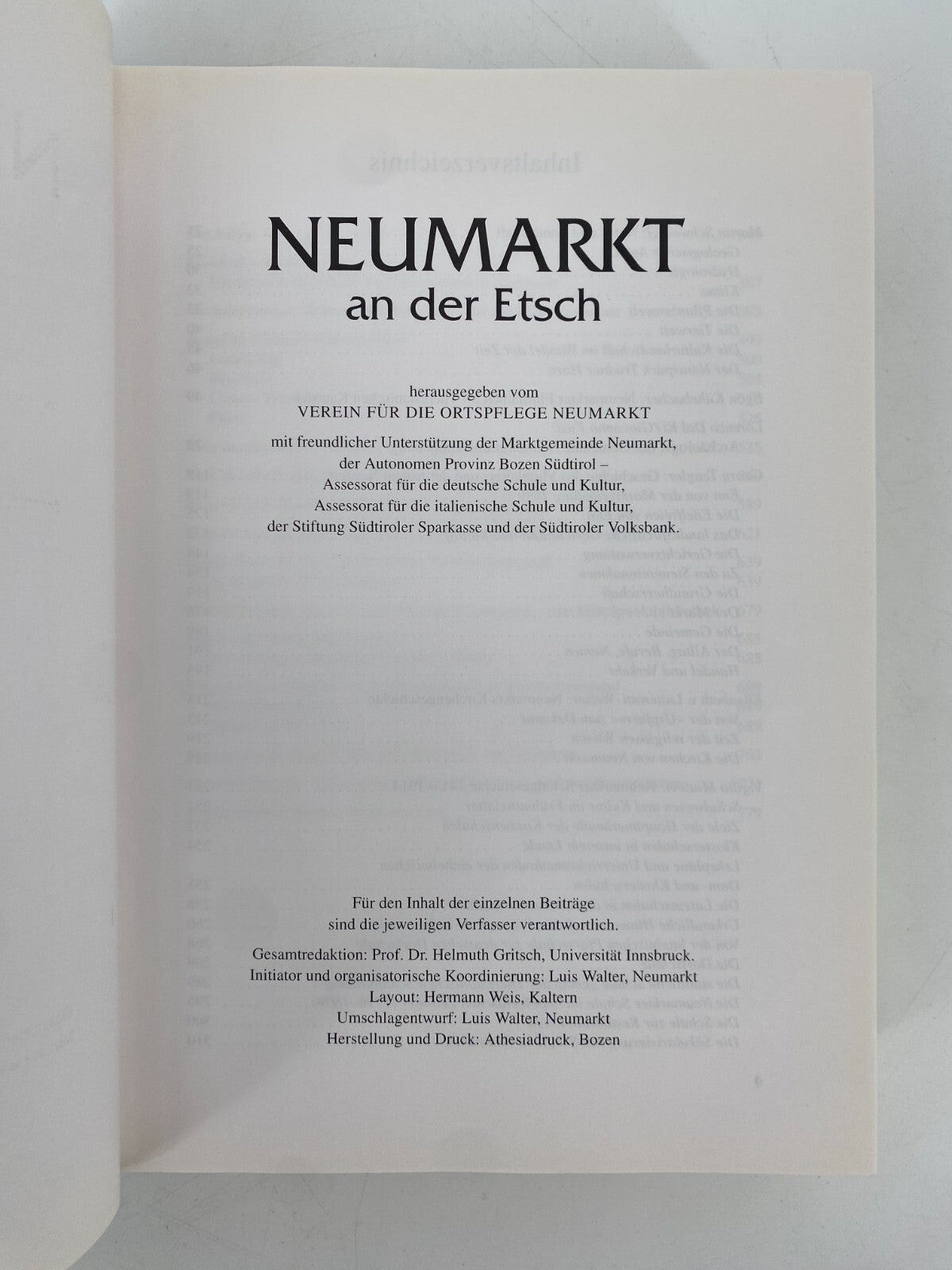 *BUCH: NEUMARKT AN DER ETSCH. VERGANGENHEIT UND GEGENWART 1997