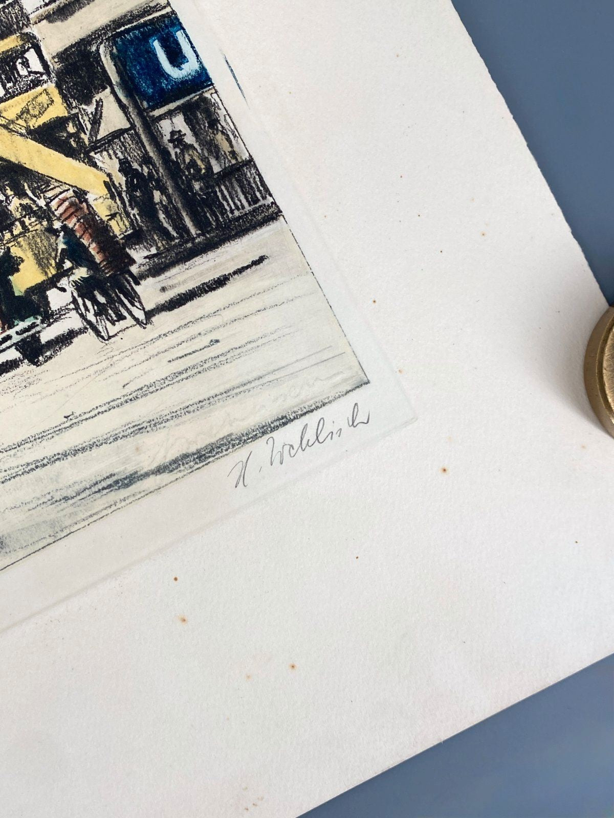 *#2 GRAFIK LITHOGRAFIE HEINZ WEHLISCH BERLIN ALEXANDERPLATZ 1930