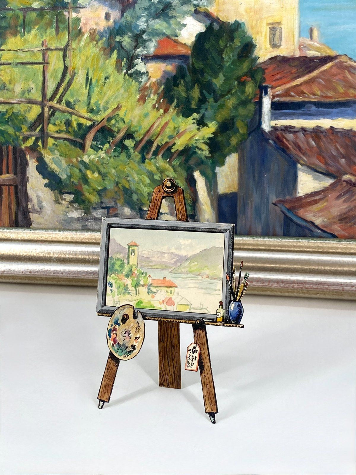 *ÖLGEMÄLDE GANDRIA LUGANO JOSEF DORNER LUGANERSEE 1936 LANDSCHAFT