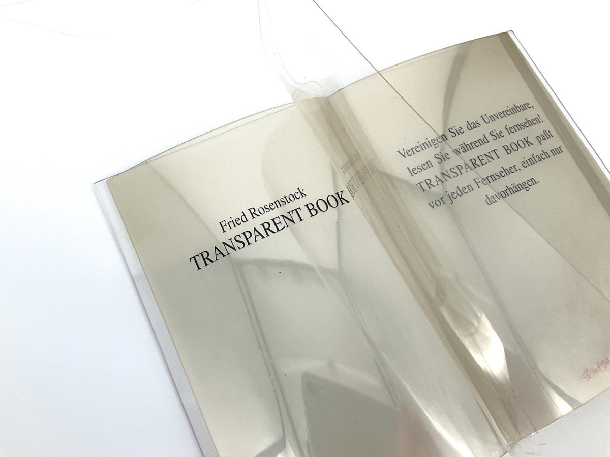 *KUNSTOBJEKT FRIED ROSENSTOCK TRANSPARENT BOOK KÜNSTLERBUCH 1994