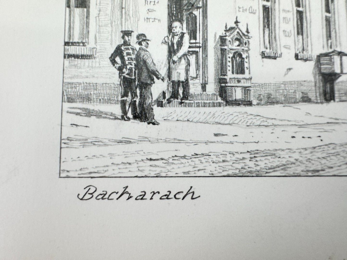 * HEINZ WEHLISCH ZEICHNUNG BACHARACH BINGEN ANSICHT SIGNIERT