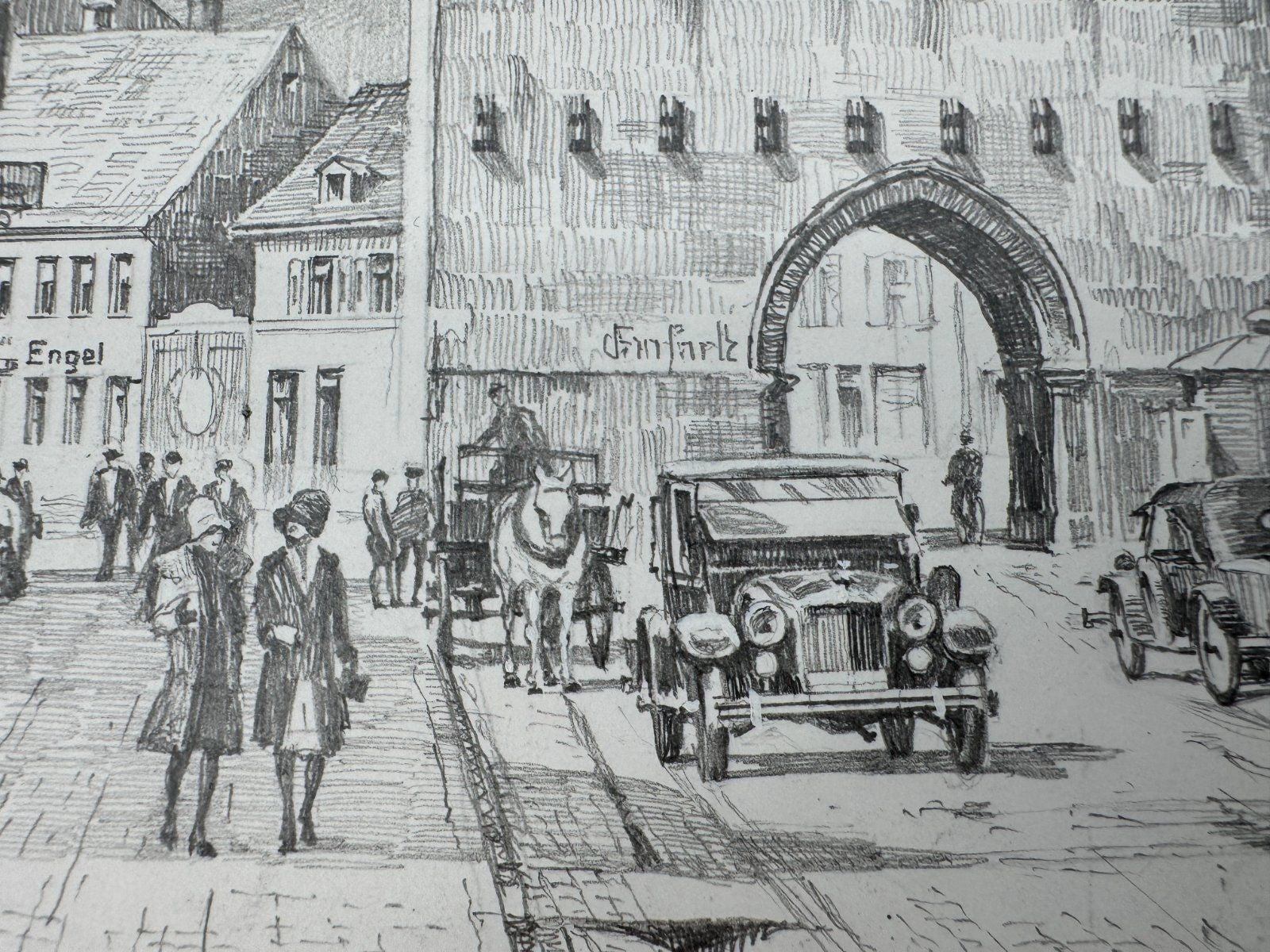 * HEINZ WEHLISCH ZEICHNUNG SPEYER UM 1929 ANSICHT SIGNIERT