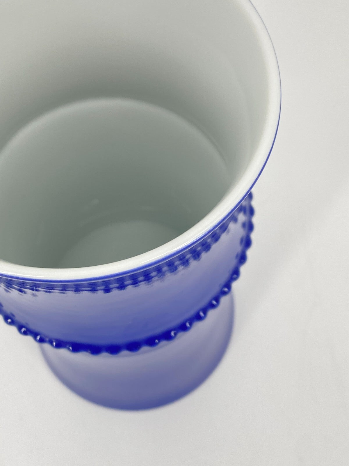 * VASE ALESSI TENDENTSE MICHAEL GRAVES PORZELLAN BLAU 80ER VINTAGE