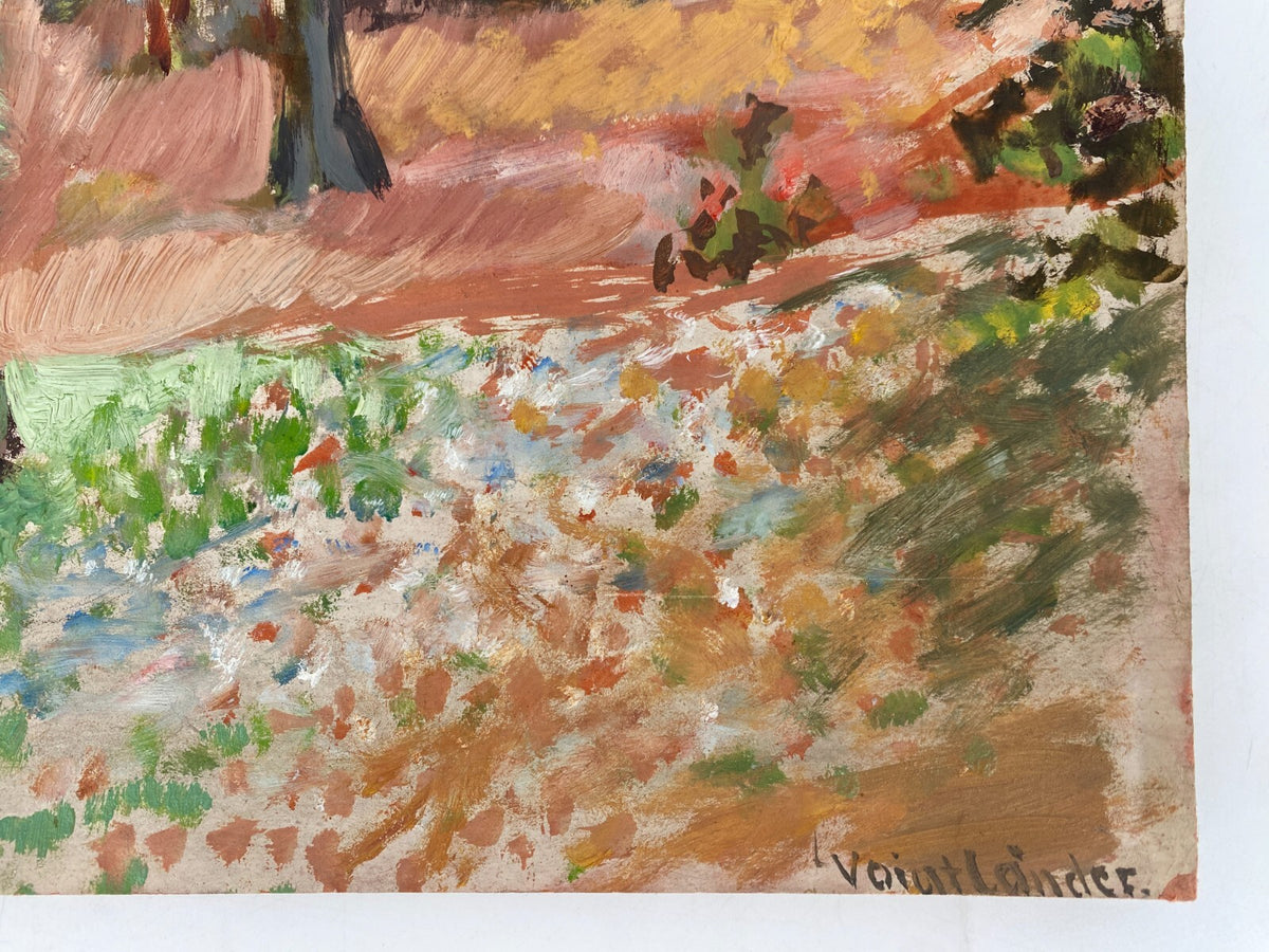 *ÖLGEMÄLDE SONNENSCHEIN IM HERBST VOIGTLÄNDER 1942 IMPRESSIONISMUS BAUM UNIKAT