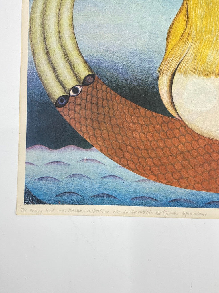 * FRIEDRICH SCHRÖDER SONNENSTERN KUNSTDRUCK SURREALISMUS KUNST 1959 50ER VINTAGE