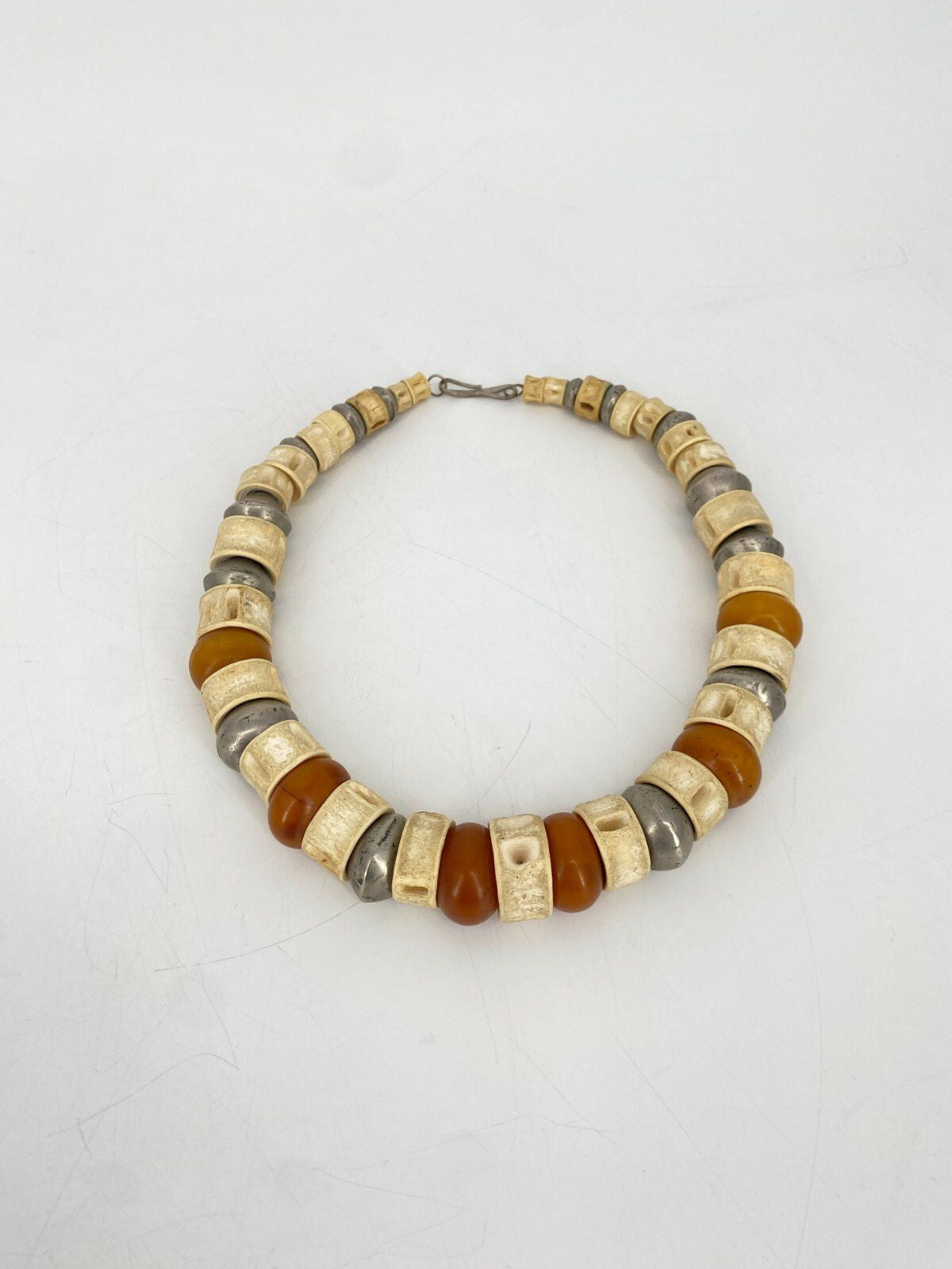 * KETTE COLLIER STATEMENT BERNSTEIN NATURMATERIAL METALL PERLEN