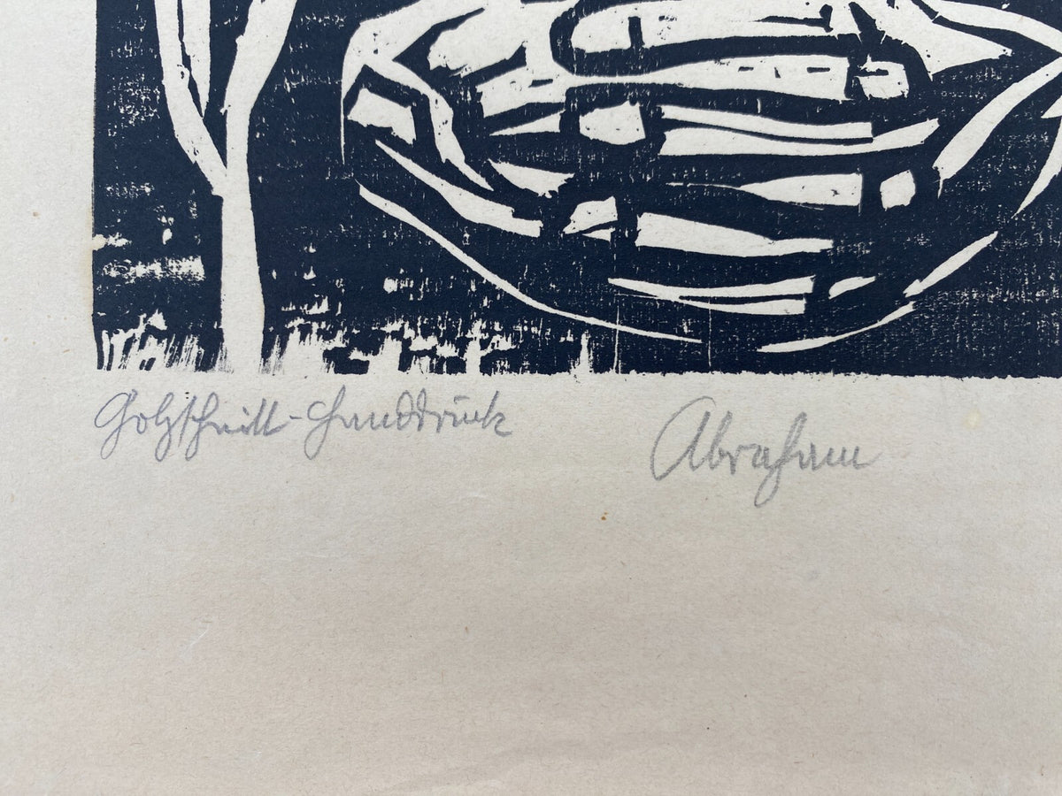 * WERNER GÖRITZ HOLZSCHNITT ABRAHAM PROPHET BIBEL SIGNIERT 1952 ORIGINAL