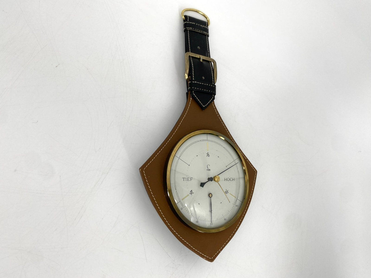 * MID CENTURY BAROMETER LUFFT LUFTDRUCK THERMOMETER BRAUN 60ER