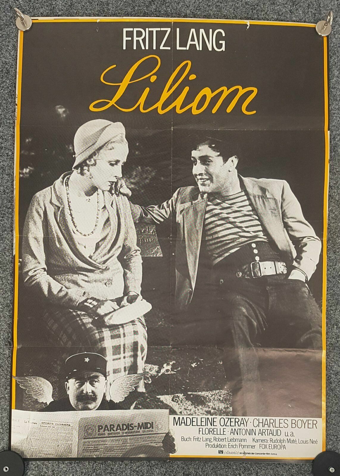 * FRITZ LANG KINOPLAKAT FILM LILIOM 1934 POSTER FILMPOSTER KINO POSTER