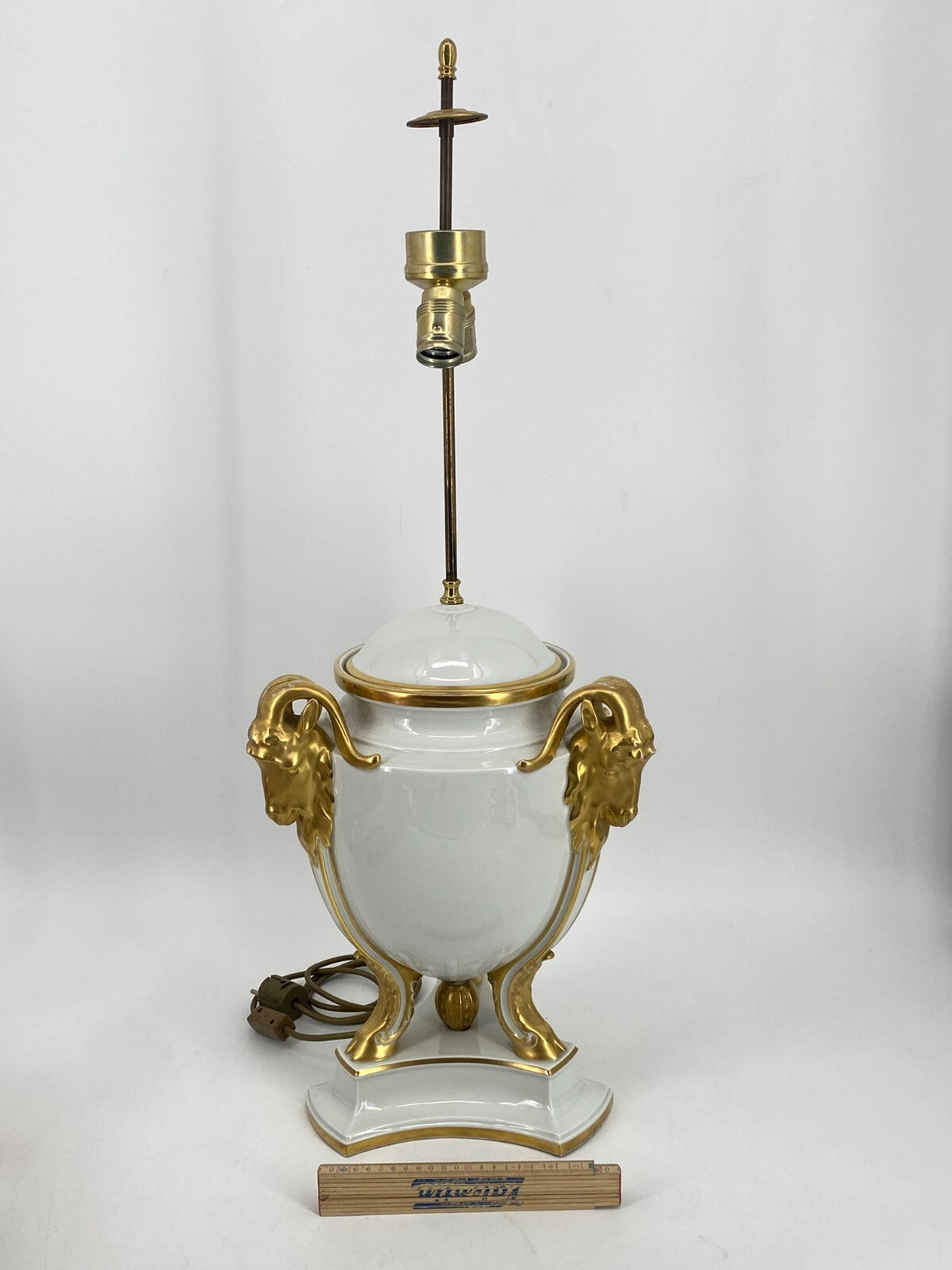 * TISCHLAMPE PORZELLAN LAMPE URNEN VASE WIDDERKOPF ROSENTHAL ANTIK
