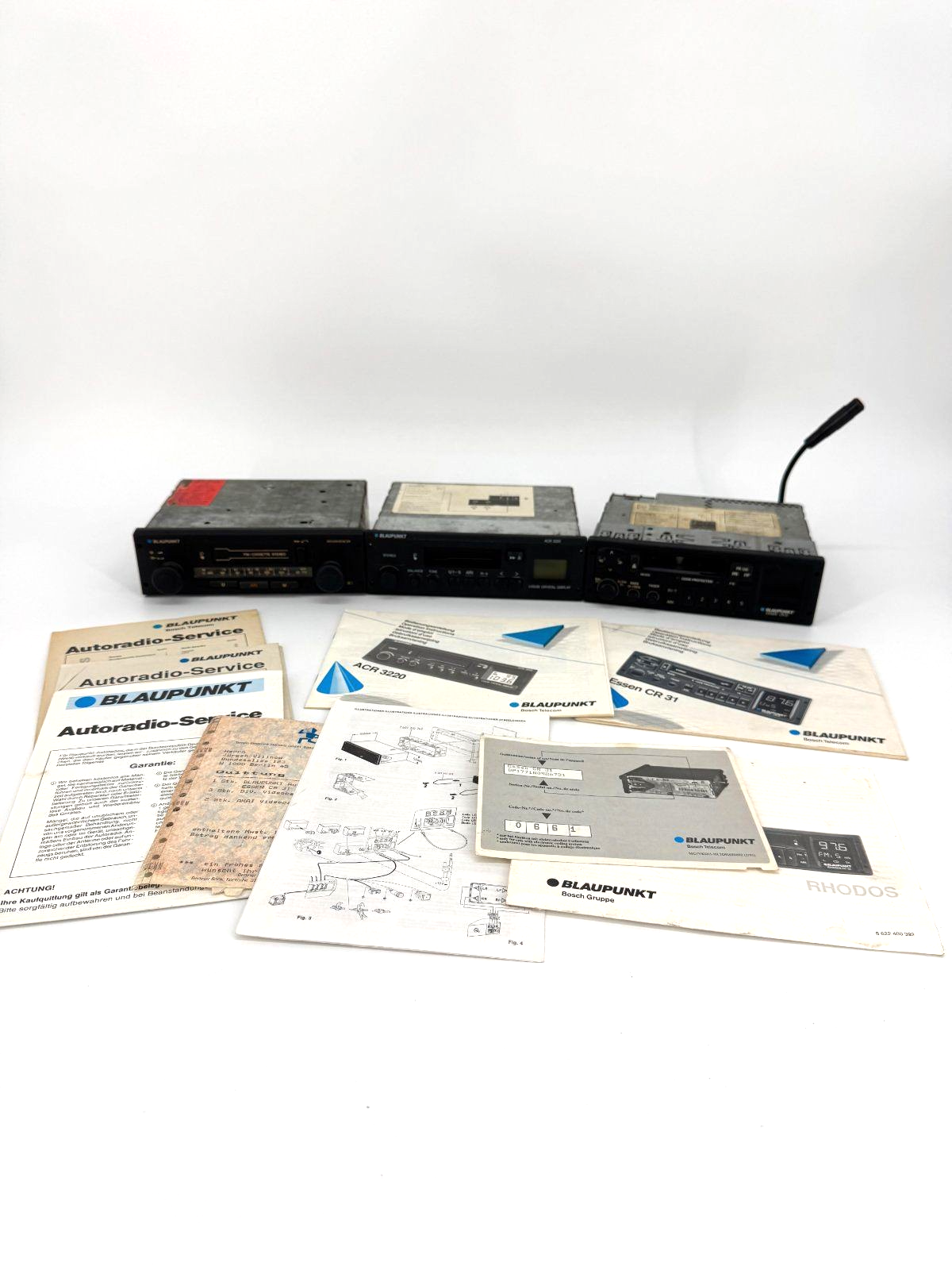 3x BLAUPUNKT AUTORADIO MANNHEIM 24 ACR 3220 ESSEN CR31 OLDTIMER