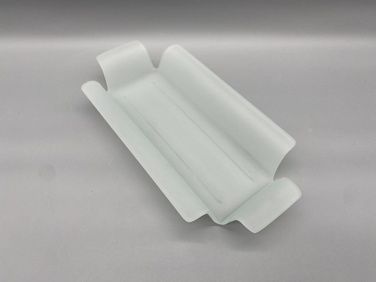 PRODUZIONE PRIVATA MICHELE DE LUCCHI TABLETT GLAS DESIGN PAAR TRAY DESIGN ITALY
