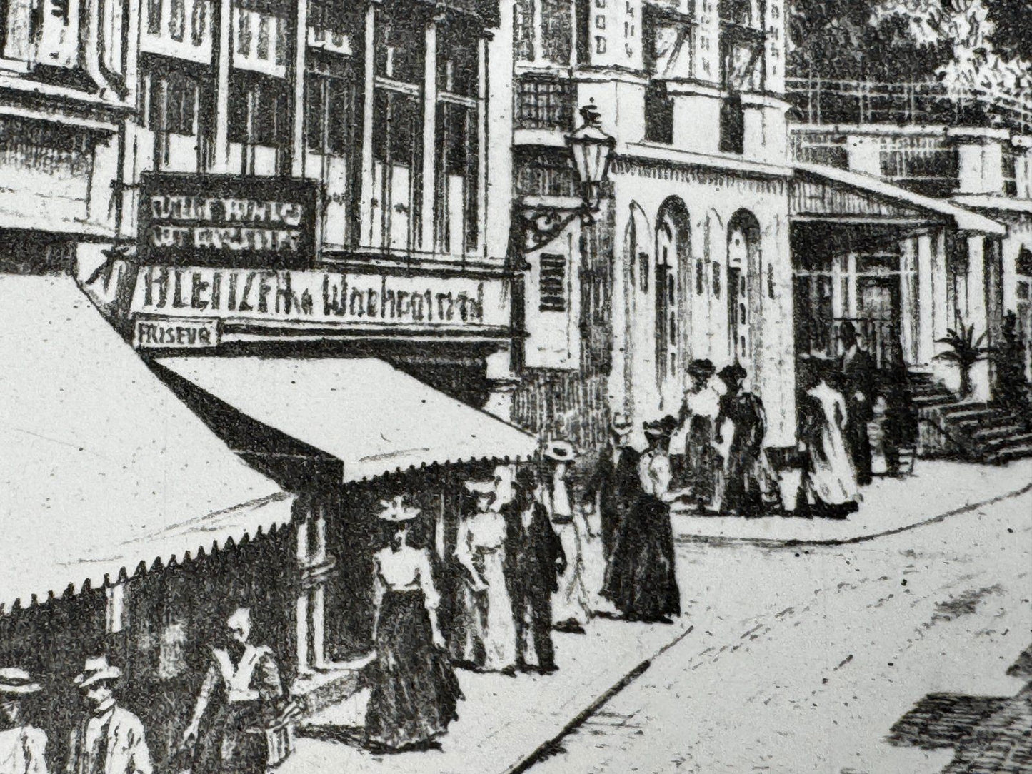 * HEINZ WEHLISCH RADIERUNG GENSBACHER STRAßE BADEN BADEN 1900 AN