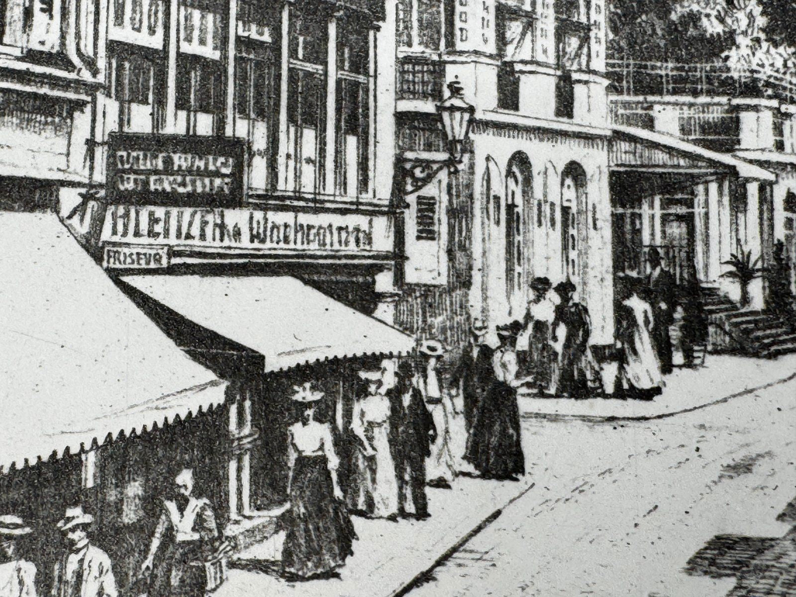 * HEINZ WEHLISCH RADIERUNG GENSBACHER STRAßE BADEN BADEN 1900 AN