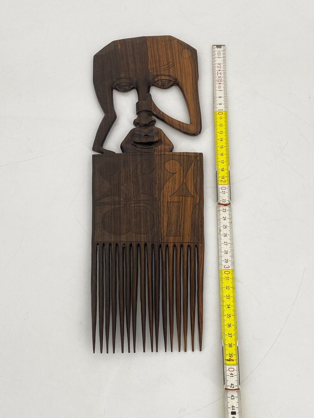 * 2 x AFRIKANISCHER KAMM HAARKAMM HOLZ HANDGESCHNITZT AFRIKA VINTAGE SCHNITZEREI