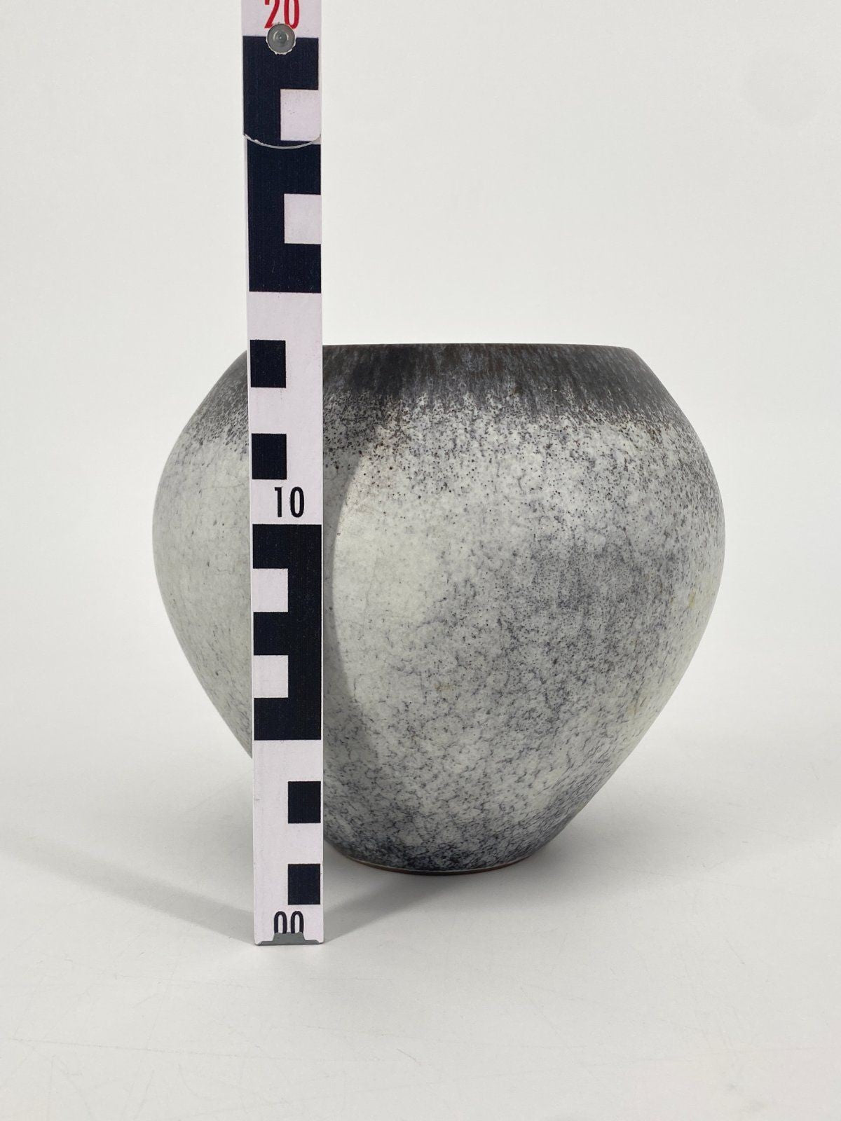 * STUDIOKERAMIK VASE VINTAGE 60ER GRAU BRAUN GEMARKT G 85