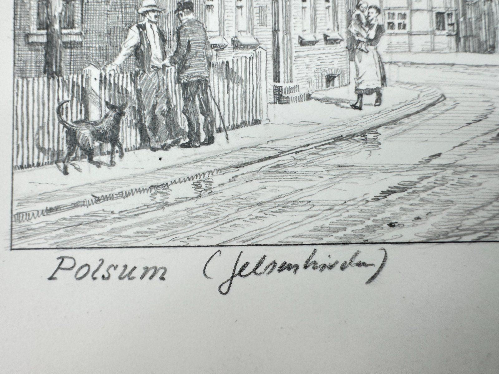 * HEINZ WEHLISCH ZEICHNUNG POLSUM GELSENKIRCHEN UM 1910 SIGNIERT