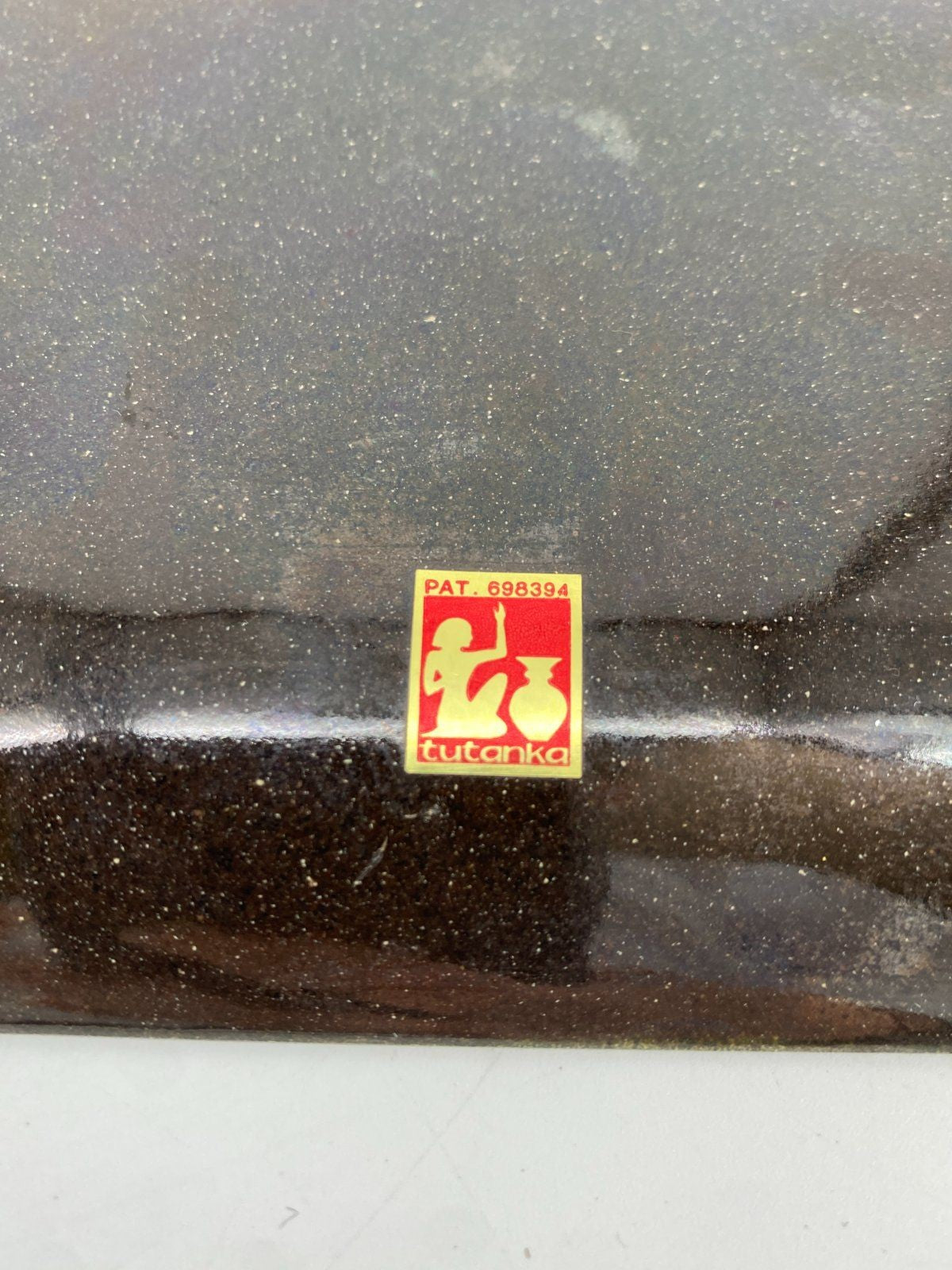 * 2ER SET TUTANKA EMAILLE METALL TABLETTS PLATTEN JAPAN FUJI 1976