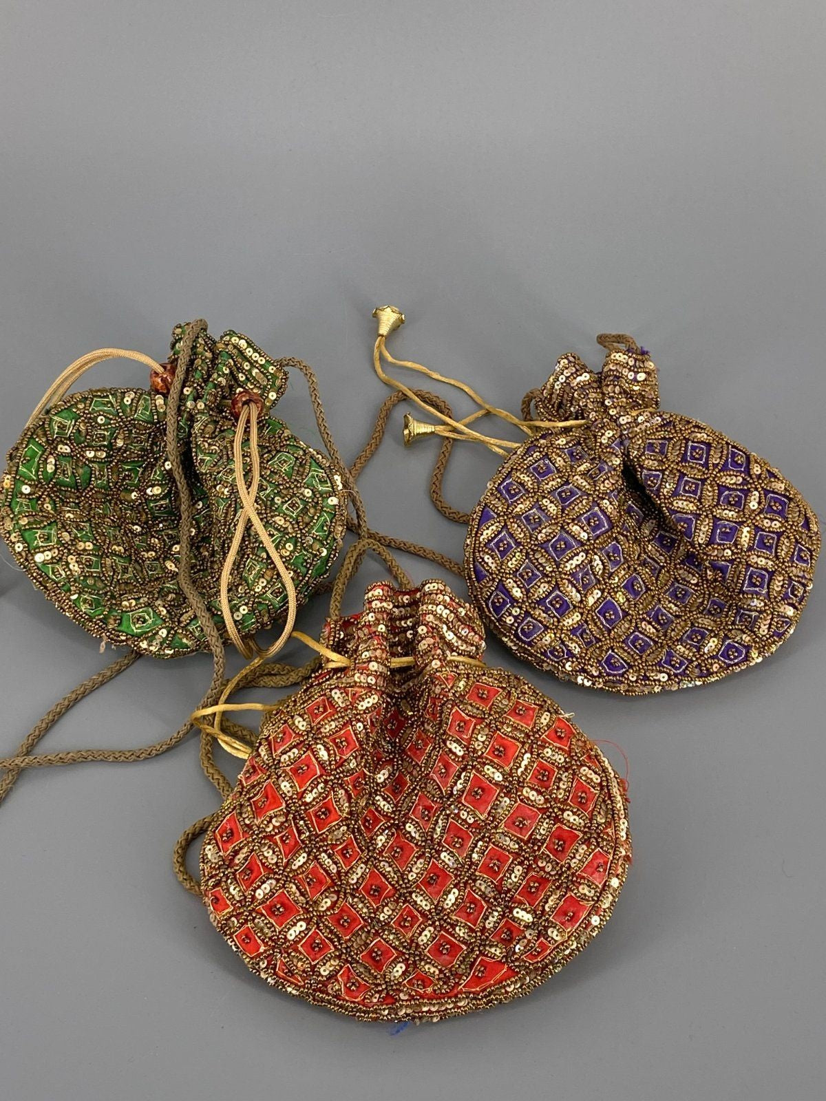 * 4x TASCHEN BOTLI BATWA BAG BEUTELTASCHE PAUL ROPP KORDEL INDIA