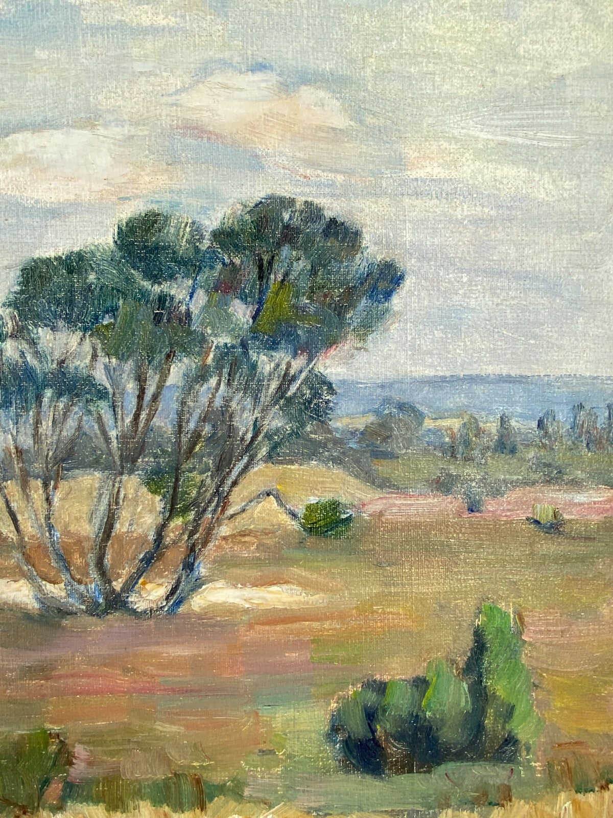 * ÖLGEMÄLDE LANDSCHAFT M. HEYDEN SIGNIERT 1950 50ER GERAHMT VINTAGE