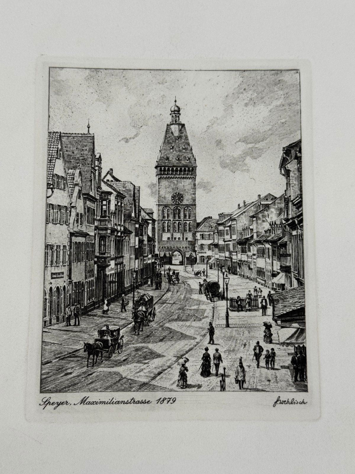  * HEINZ WEHLISCH ORIGINAL RADIERUNG SPEYER MAXIMILIANSTRASSE 187