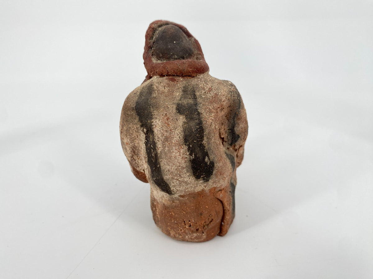 * 2 STK KERAMIK FIGUR STATUETTE ÄGYPTEN  TERRAKOTTA TON HANDARBEIT VINTAGE