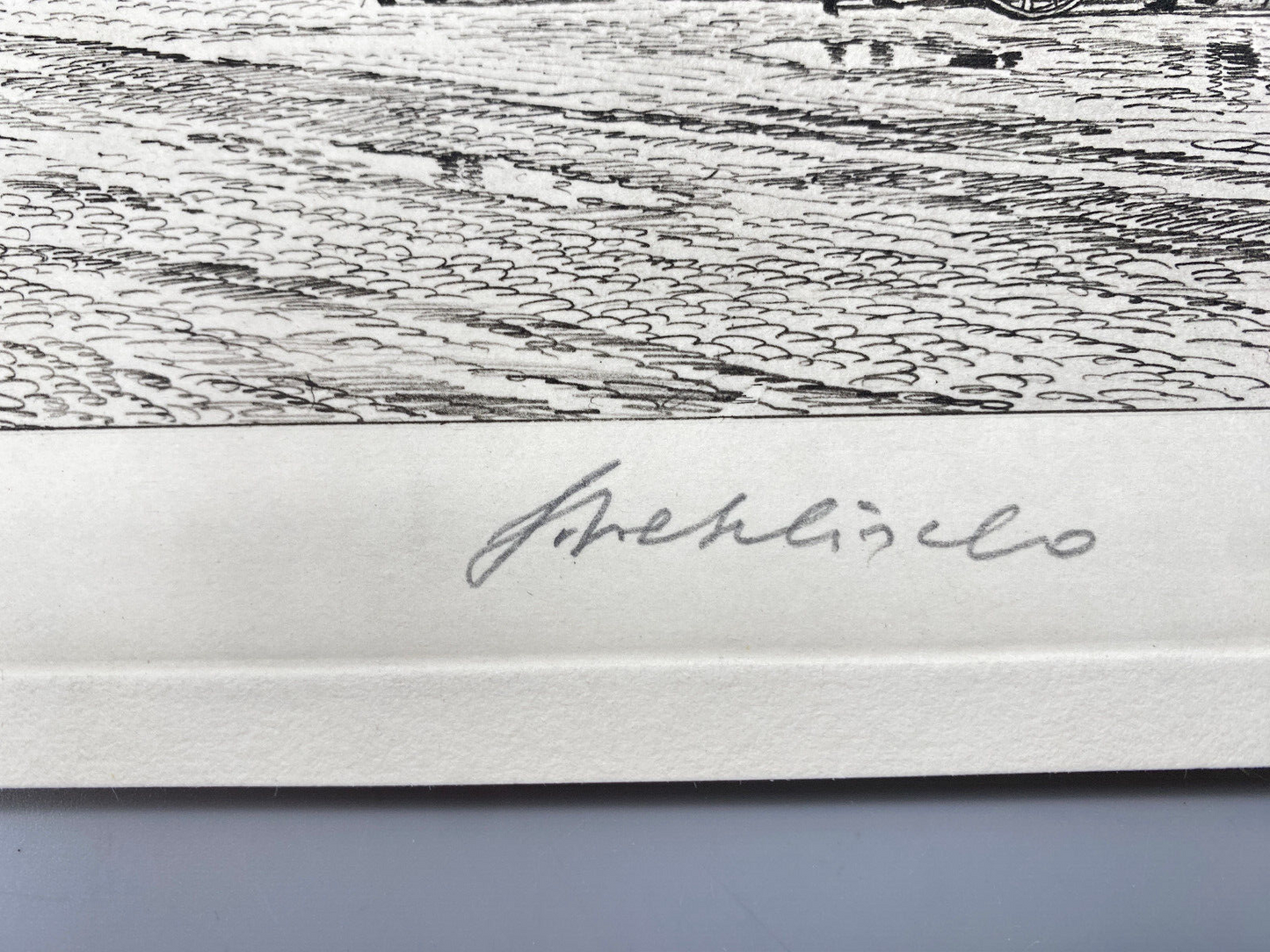HEINZ WEHLISCH RADIERUNG MARKTPLATZ LENNEP REMSCHEID 1850 HANDSIGNIERT