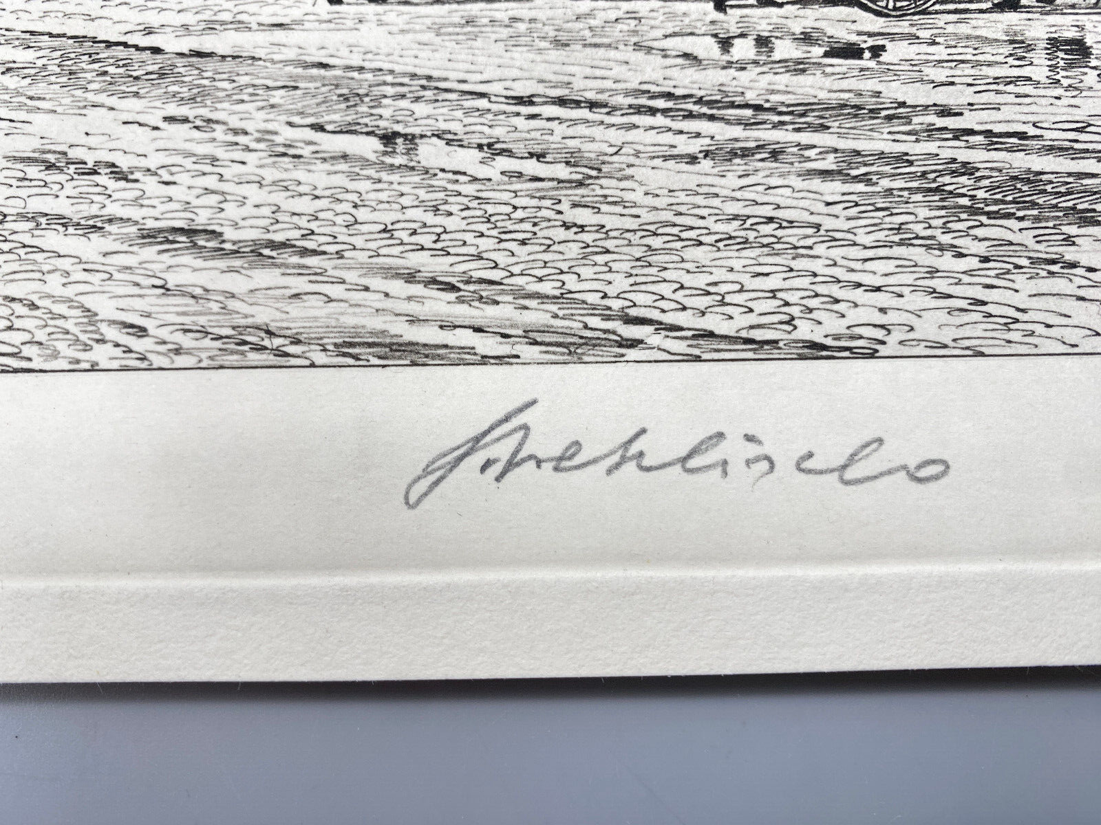 HEINZ WEHLISCH RADIERUNG MARKTPLATZ LENNEP REMSCHEID 1850 HANDSIGNIERT
