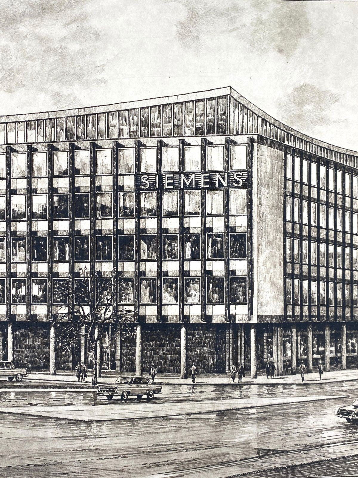 *GRAFIK HEINZ WEHLISCH MÜNCHEN VERWALTUNGSGEBÄUDE SIEMENS MÜNCHEN