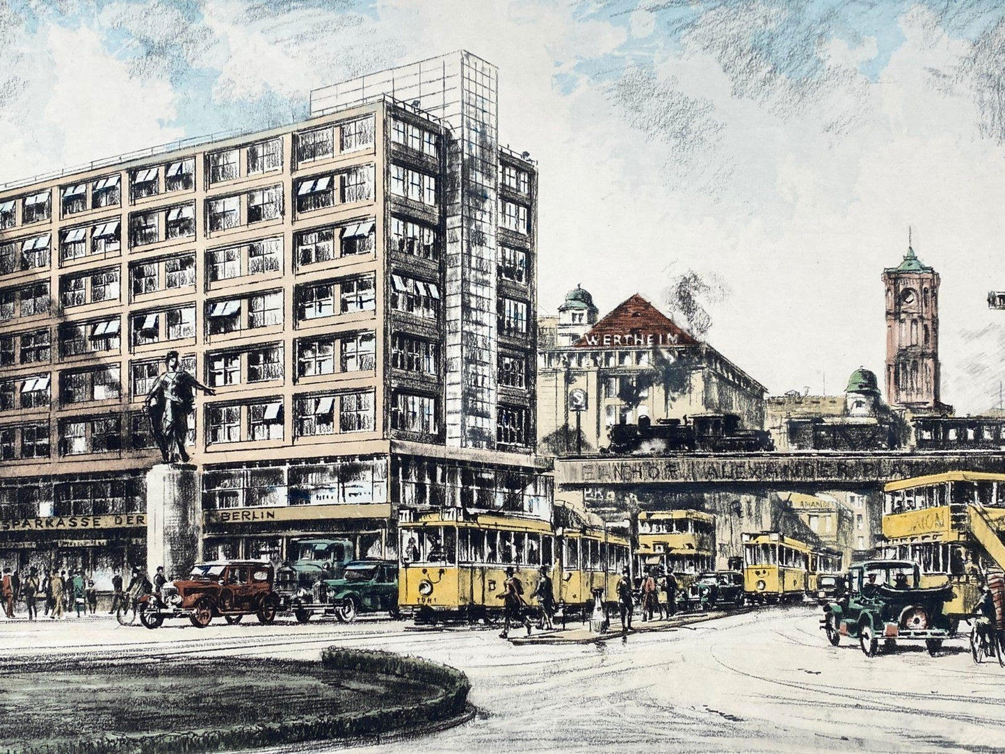 *#2 GRAFIK LITHOGRAFIE HEINZ WEHLISCH BERLIN ALEXANDERPLATZ 1930