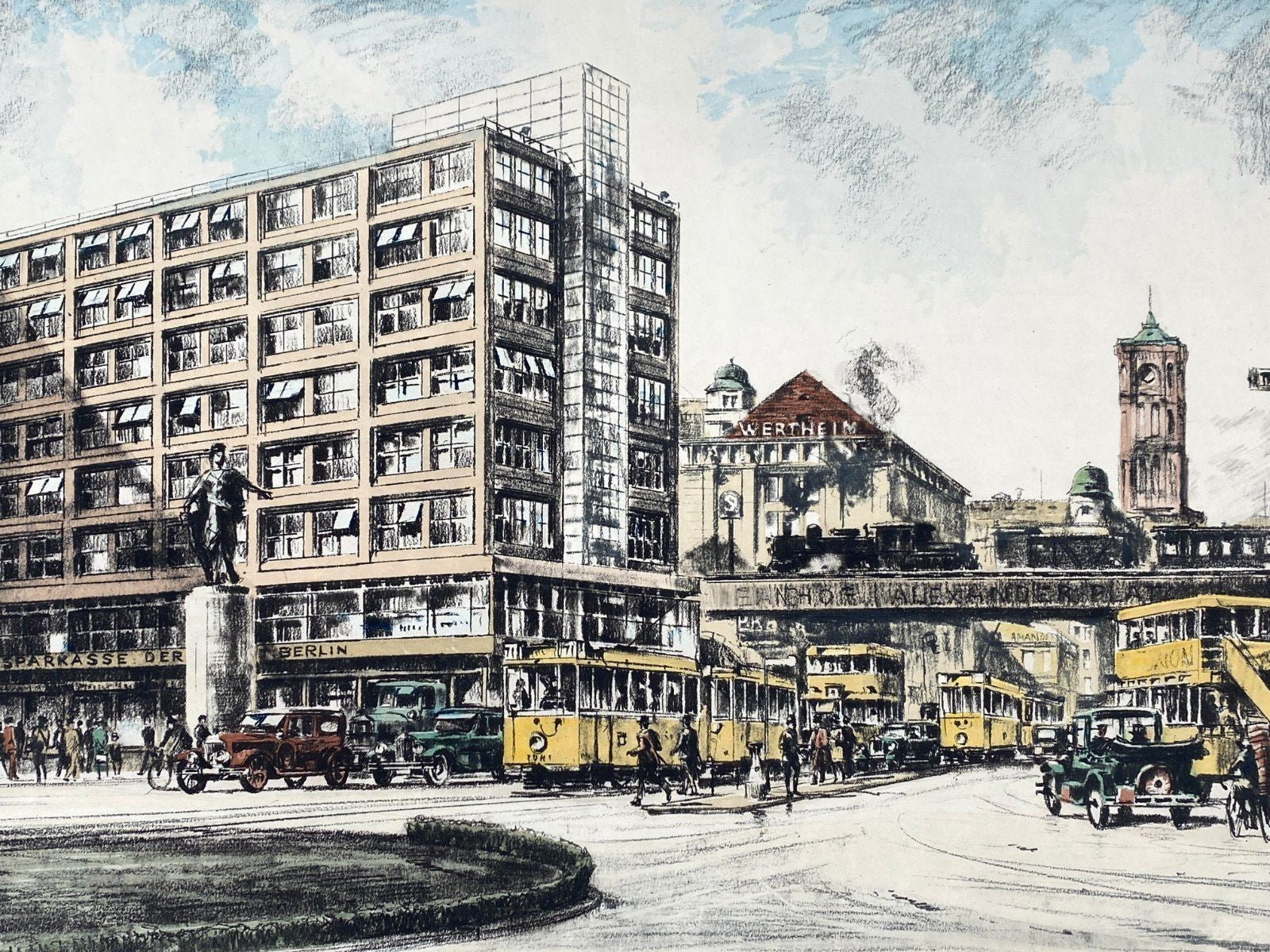 *#2 GRAFIK LITHOGRAFIE HEINZ WEHLISCH BERLIN ALEXANDERPLATZ 1930