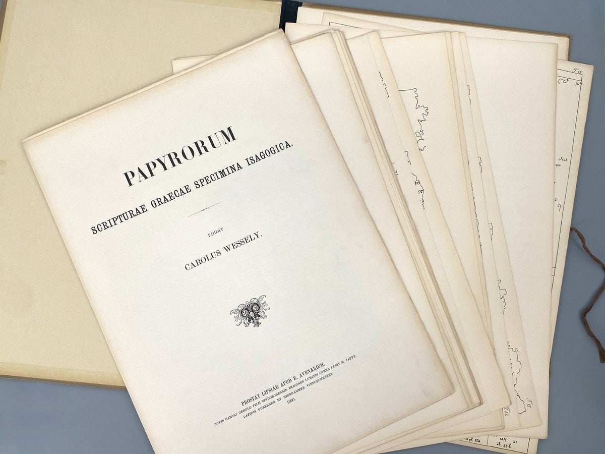*BUCH WESSELY PAPYRORUM SCRIPTURAE GRAECAE SPECIMINA 1900 LEIPZIG