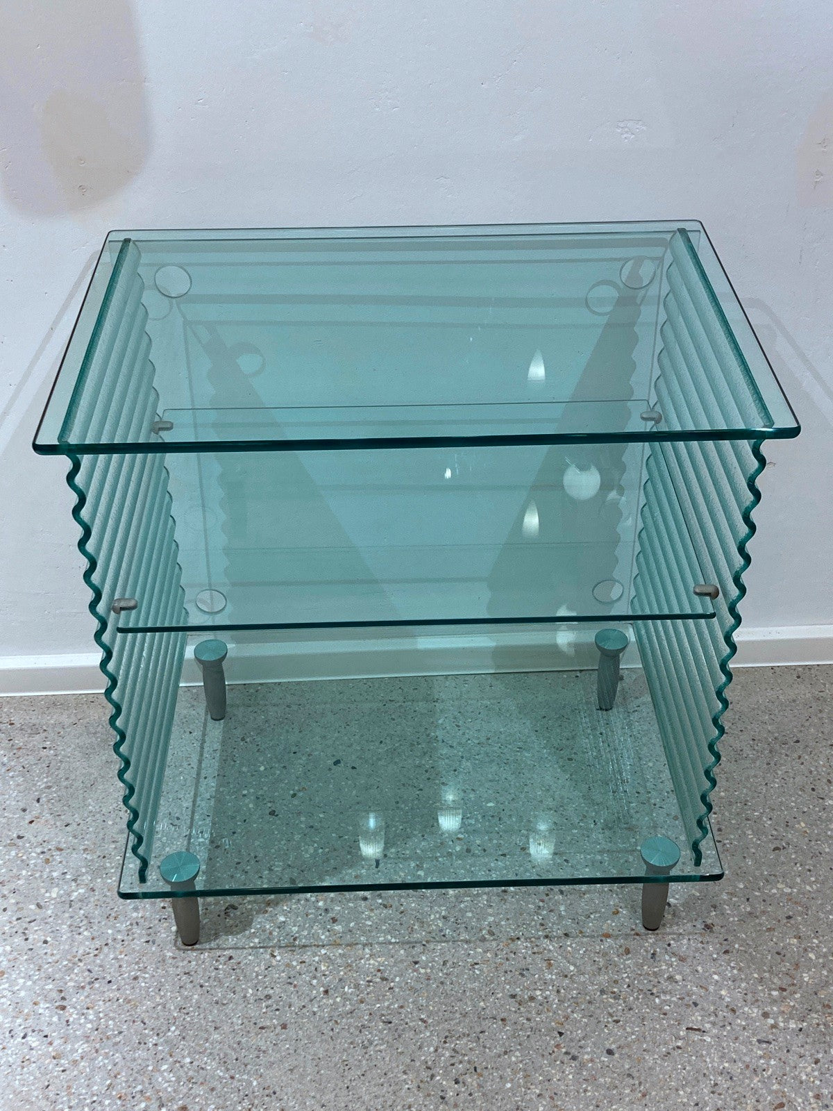*HiFi PHONO GLAS SIDEBOARD RON ARAD FIAM 1980er ITALY ONDA