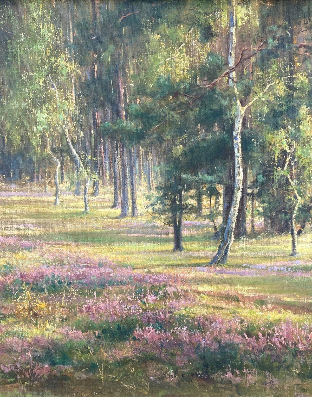 *ÖLGEMÄLDE MARTHA VON STUCKRAD WALD BEI NIKOLASSEE LANDSCHAFT
