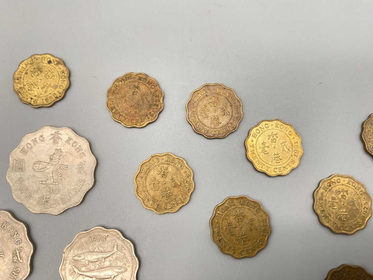 KONVOLUT 57 MÜNZEN BRITISCHE HONG KONG DOLLAR PENCE CENT 50ER BIS 90ER