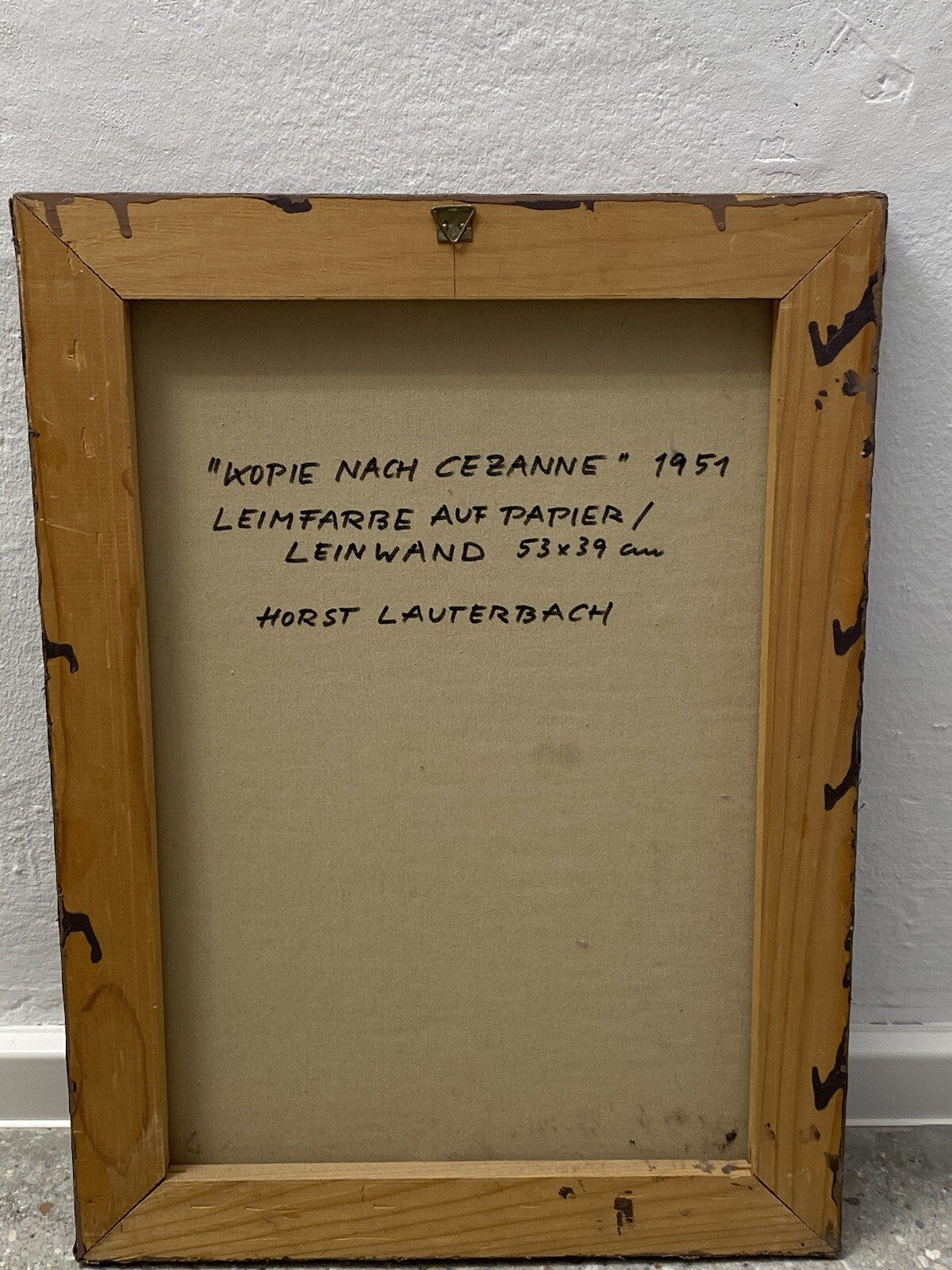 * LEIMFARBE GEMÄLDE HORST LAUTERBACH KOPIE NACH CEZANNE 1951