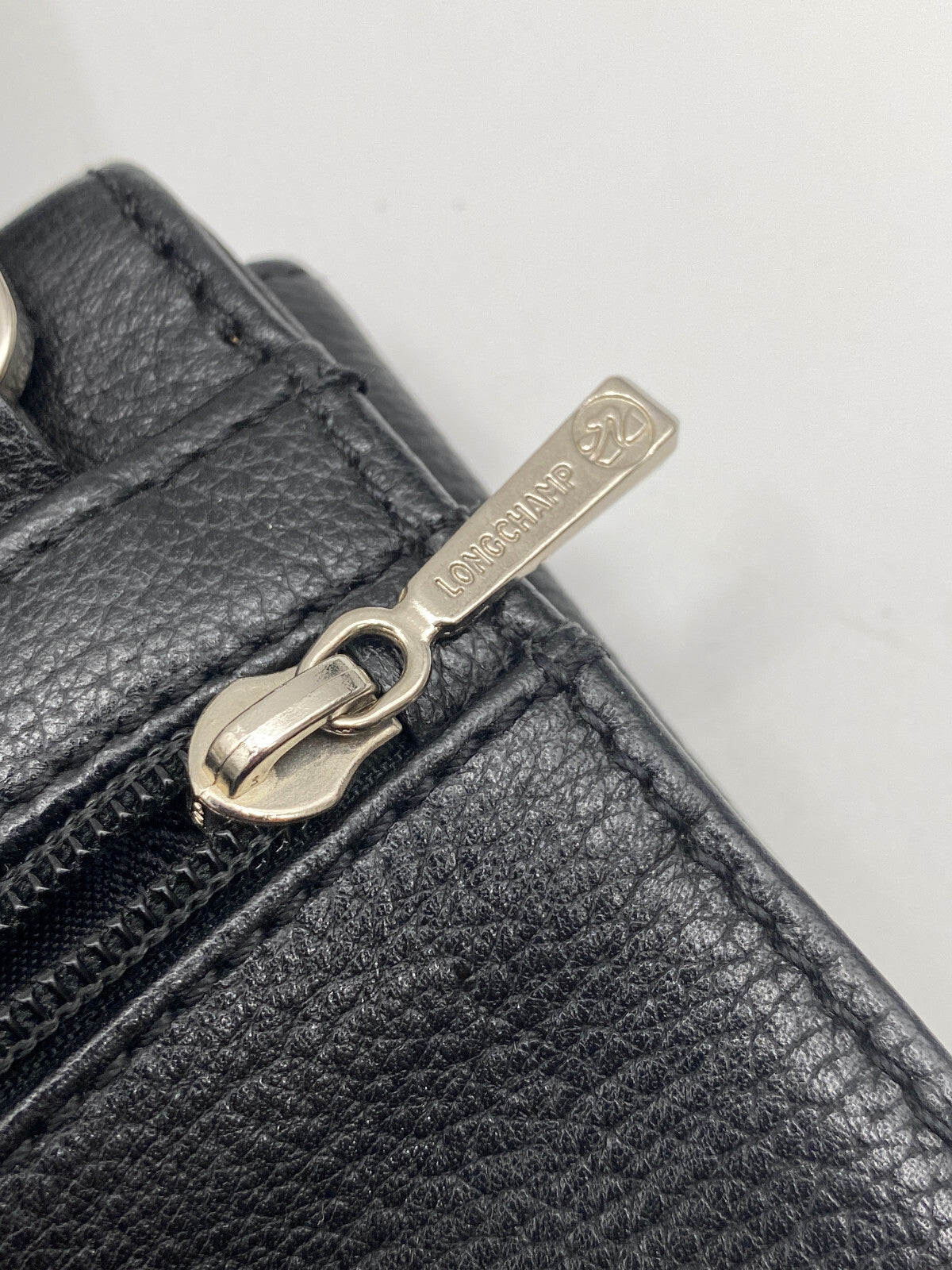 * LONGCHAMP KLEINE UMHÄNGETASCHE TASCHE SCHWARZ LEDER