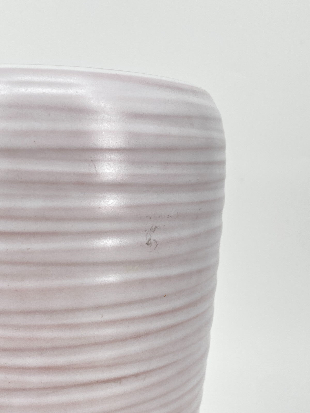 * WEACHTERSBACH KERAMIK RILLEN VASE BREMEN ROSA 23CM VINTAGE 50ER 60ER