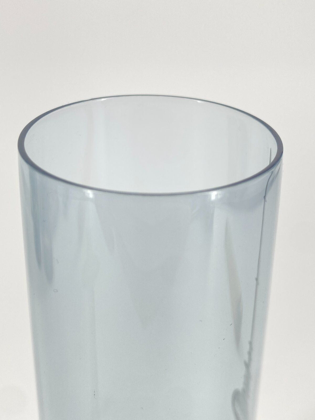 * VASE GLAS FERNSEHTURM BERLIN 1970ER BLAU RAUCH GLAS VINTAGE