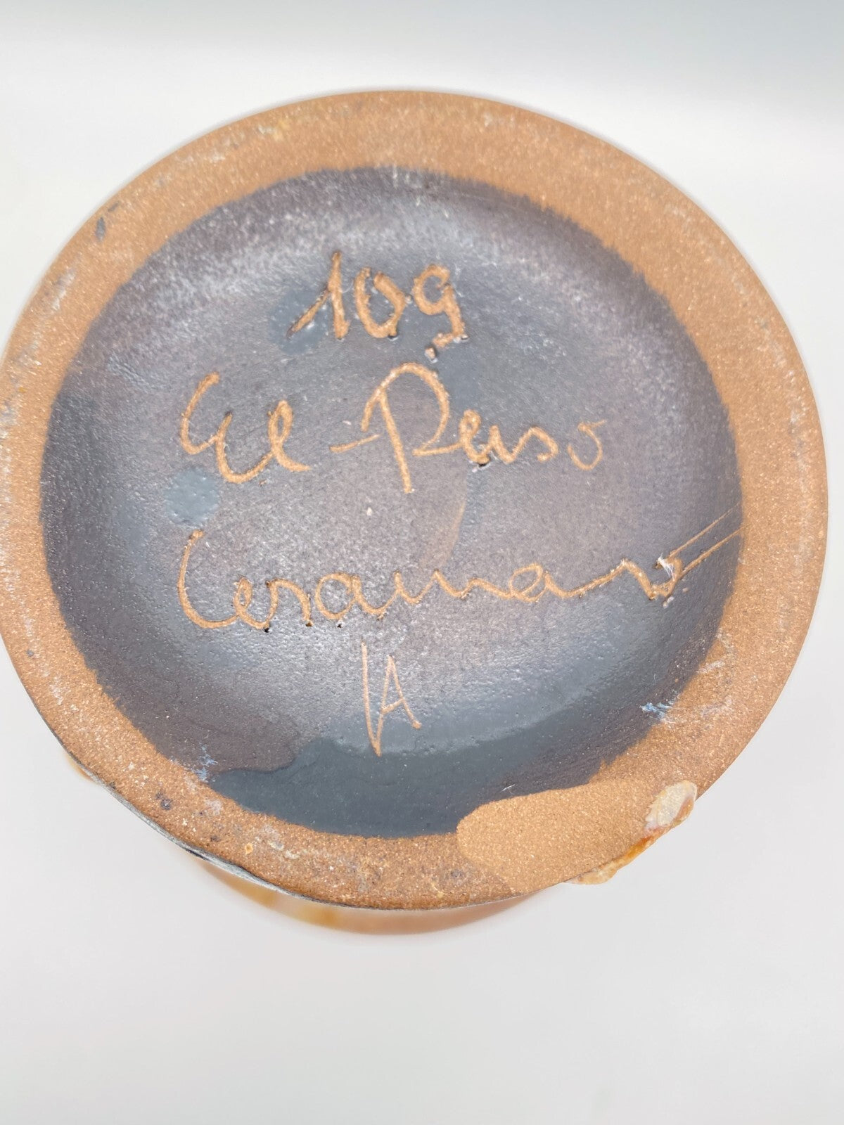 BLUMENVASE EL PASO 109 KERAMIK CERAMANO H. WELLING WEST GERMANY 60er FAT LAVA MI