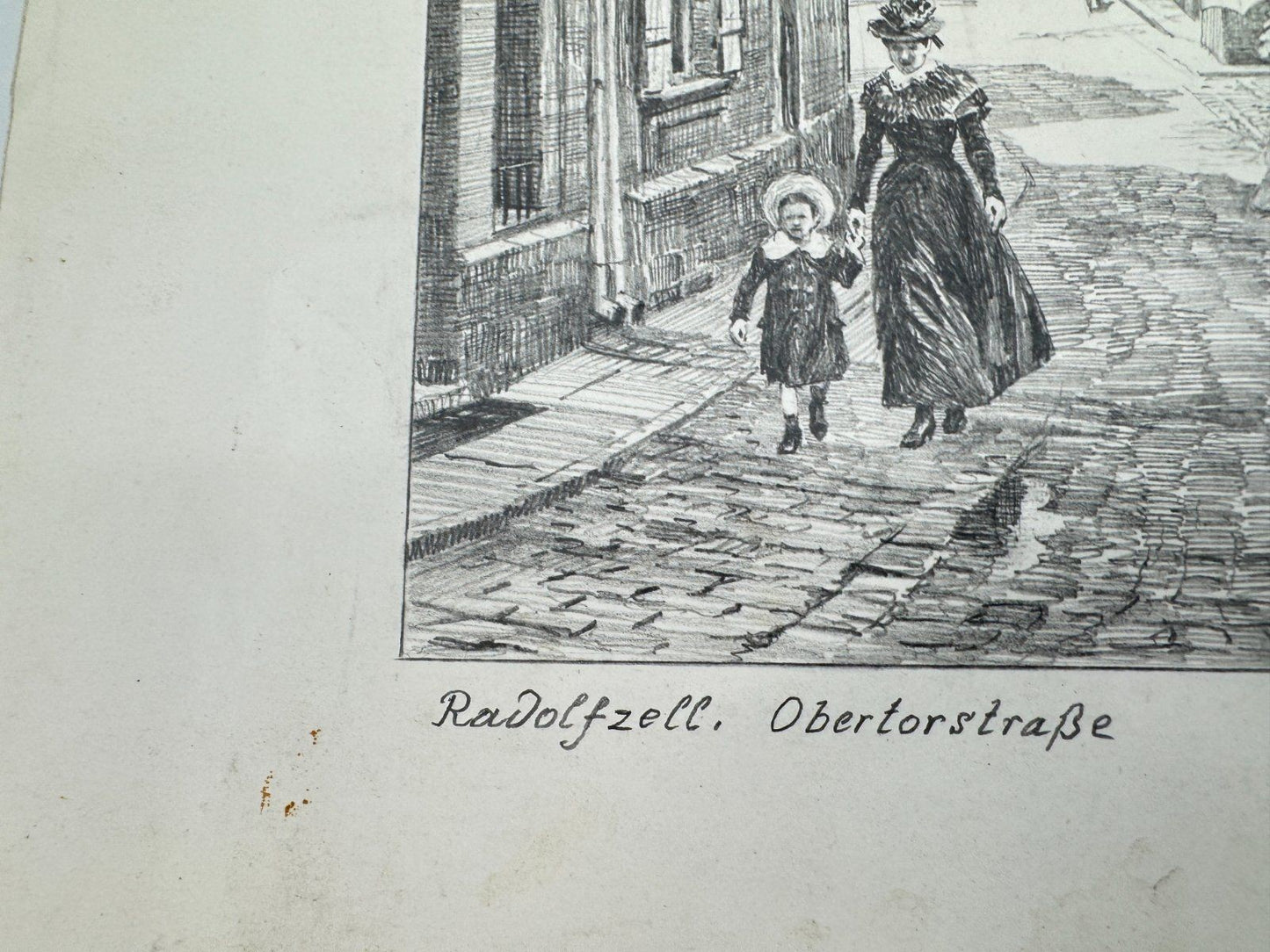 * HEINZ WEHLISCH ZEICHNUNG RADOLFZELL OBERTORSTRAßE ANSICHT